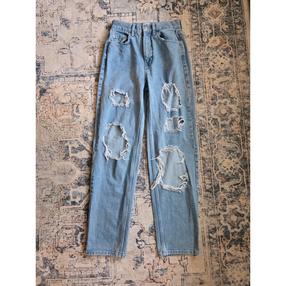 BDG‎ Urban Outfitters Womens 25 High Rise 100% Cotton Distressed Boyfriend Jeans